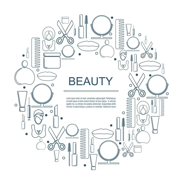 Moda y cosmetología — Vector de stock