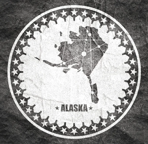 Mapa státu Aljaška — Stock fotografie
