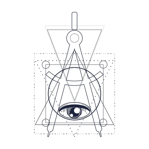 Mystical occult symbol. — Stock Vector
