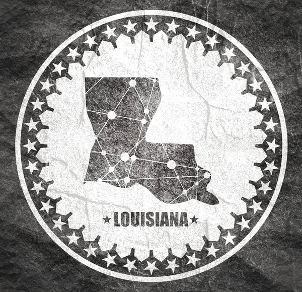 Louisianas delstatskarta — Stockfoto