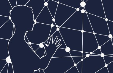 Dua eden bir kadın silüeti