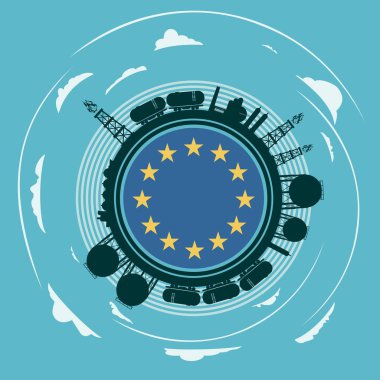 Doğal gaz endüstrisi tasarım konsepti.