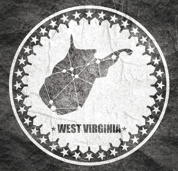 West Virginia staat kaart — Stockfoto