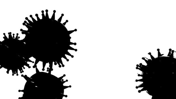 Καταστροφή αφηρημένο μοντέλο ιών — Αρχείο Βίντεο