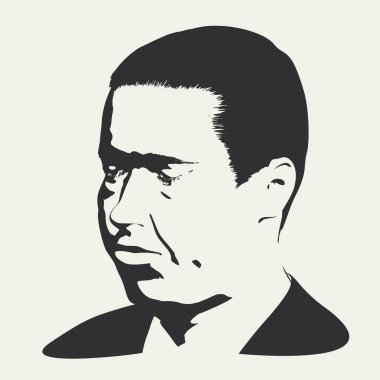 Adam avatar Önden Görünüm. Erkek yüz siluet