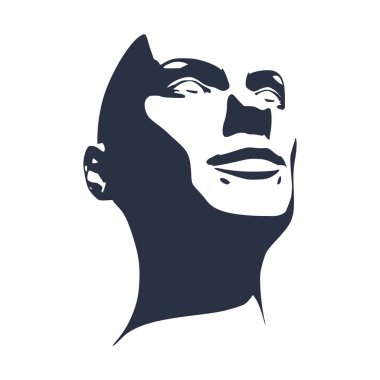 Bir kadın kafası silueti..