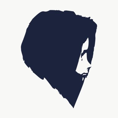 Küçük Kız Profil Silueti.