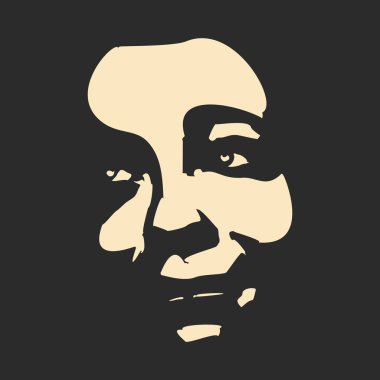 Bir kadın kafası silueti..