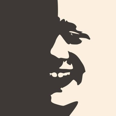 Bir kadın kafası silueti..