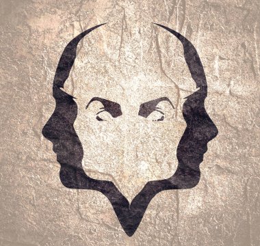 Çift yüz portresi.