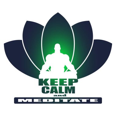 Kaslı adam meditasyonu.