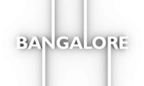 Bangalore naam van de stad. — Stockfoto