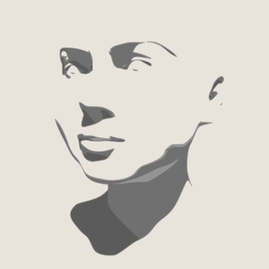 Bir kadın kafası silueti..