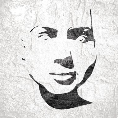 Bir kadın kafası silueti..