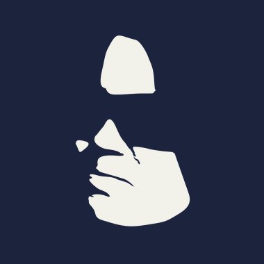 Bir kadın kafası silueti..