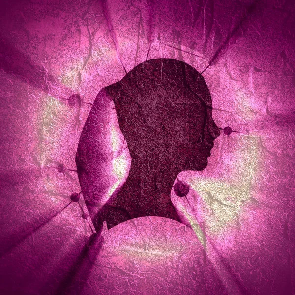 Silhouet van een vrouwenhoofd — Stockfoto