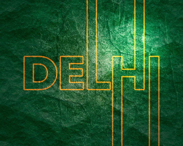 Stadtname Delhi. — Stockfoto