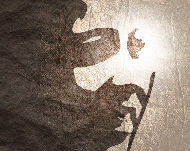 Bir kadın kafası silueti..