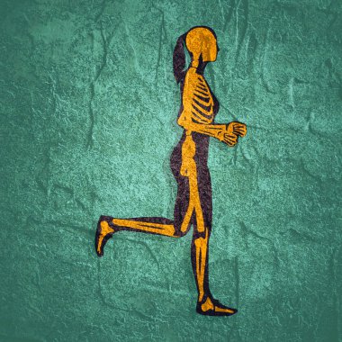 Koşan kadın silueti