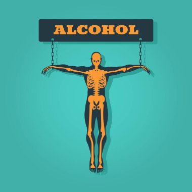 bağımlılığı metafor illüstrasyon