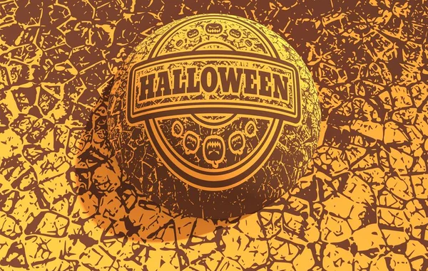 Briefmarke mit Halloween-Text — Stockfoto
