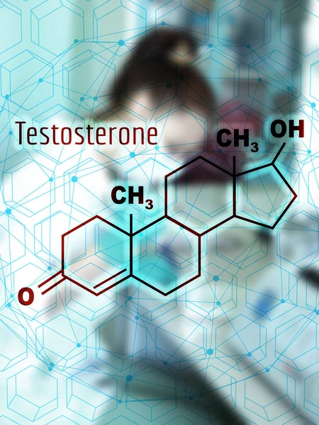 Fórmula hormônio testosterona. — Fotografia de Stock