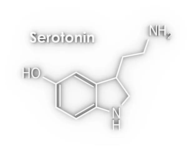 Fórmula hormona serotonina. — Fotografia de Stock