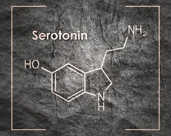 Hormona Fórmula serotonina. —  Fotos de Stock