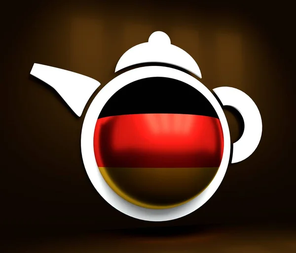 Emblem der Teestube — Stockfoto