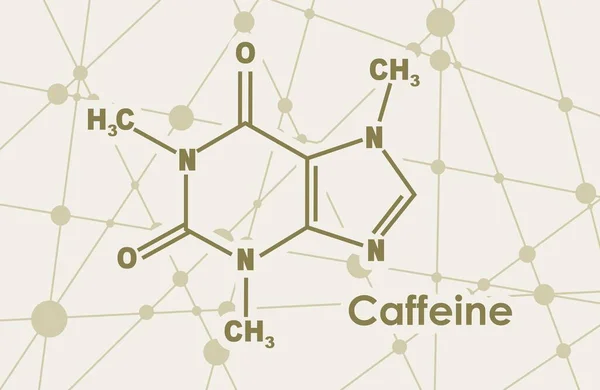 Wzór cząsteczkowy kofeiny — Wektor stockowy