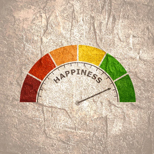 Štěstí nebo úroveň spokojenosti — Stock fotografie