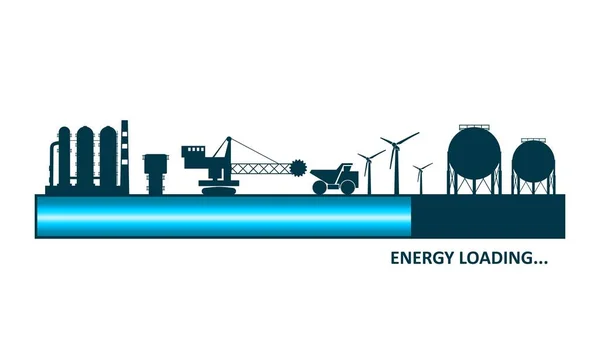 Ilustración del concepto industrial — Vector de stock