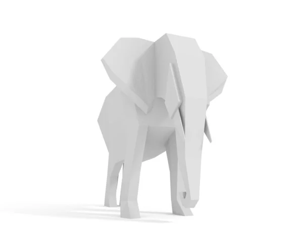Low poly elephant — Stock Photo, Image