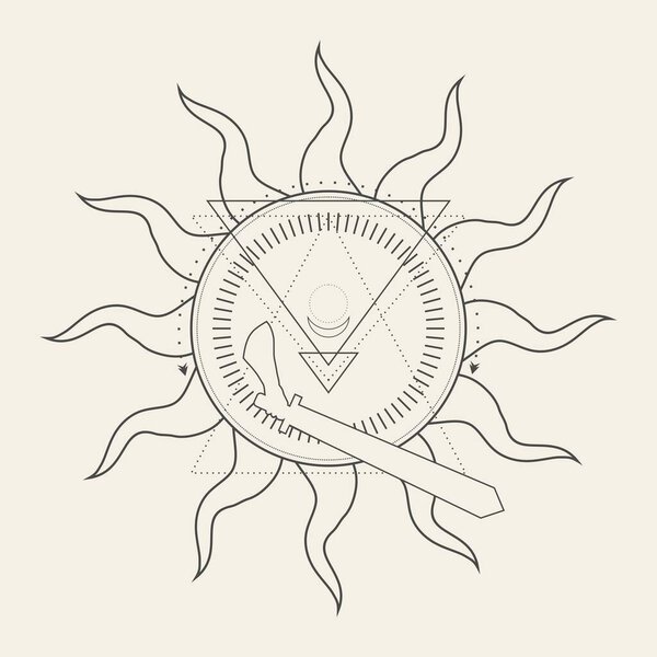 Mystical occult symbol.