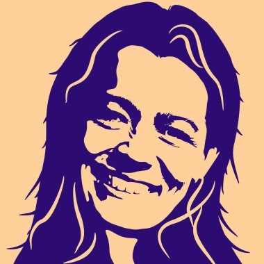 Bir kadın kafası silueti..