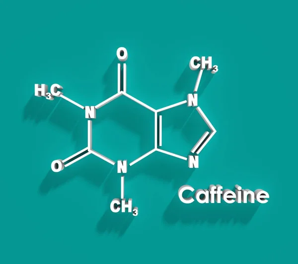 Wzór cząsteczkowy kofeiny — Zdjęcie stockowe