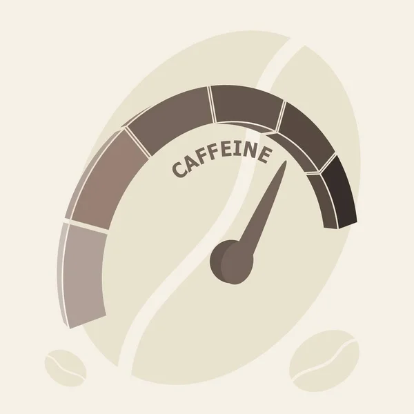 Caffeine measuring process — Stock Vector