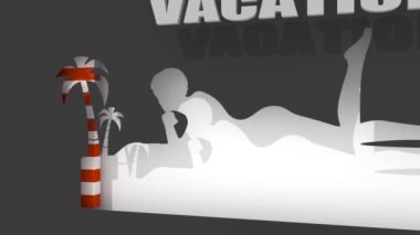 Tatil köyündeki genç kadın..