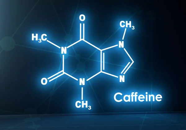 Cafeïne moleculaire formule — Stockfoto