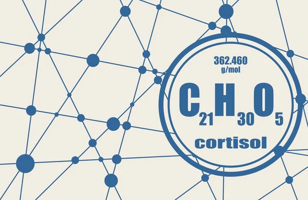 Hormônio esteroide cortisol —  Vetores de Stock