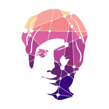 Bir kadın kafası silueti..