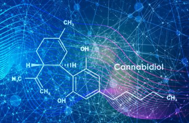 Cannabidiol kimyasal formül.