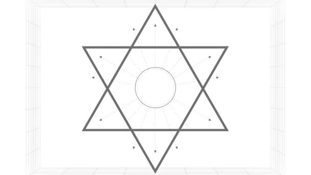 Esoterisch-mystische Geometrie — Stockvideo