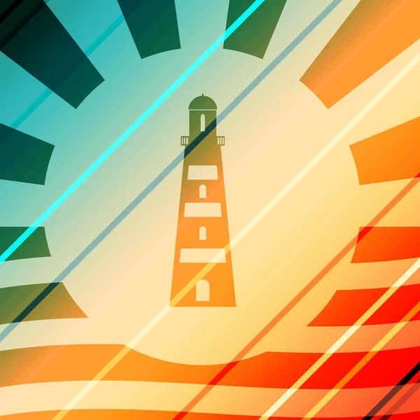 灯台モノクロームのアイコン — ストックベクタ
