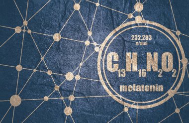 Melatonin hormon molekülü.