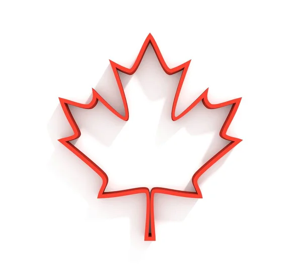 Maple leaf icon — Stock Photo, Image