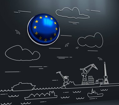 Kargo portu illüstrasyonu