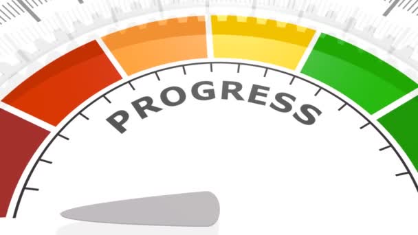 Dispositivo de medição do progresso — Vídeo de Stock