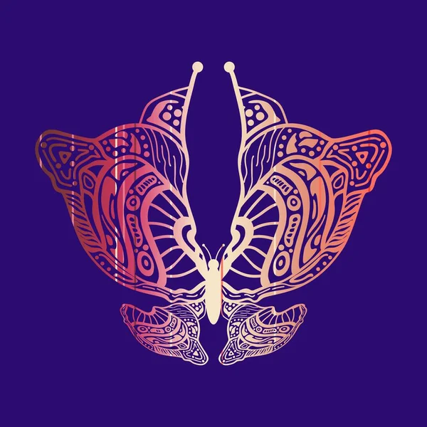 Icono de mariposa abstracta — Vector de stock