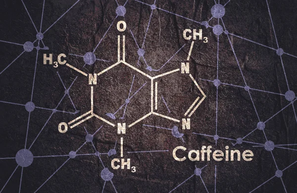 Cafeïne moleculaire formule — Stockfoto